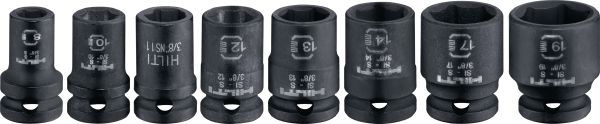 Vaso de impacto corto SI-S de 3/8"